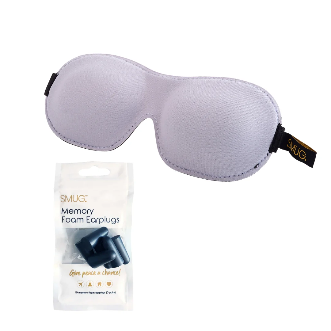 Contoured 3D Blackout Sleep Mask - Grey - Image 6
