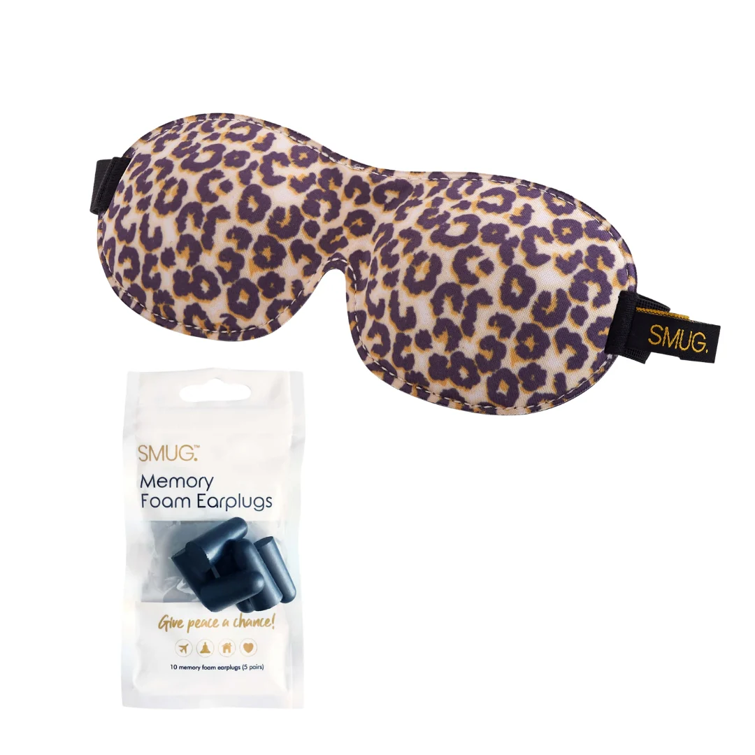 Contoured 3D Blackout Sleep Mask - Leopard Print - Image 6