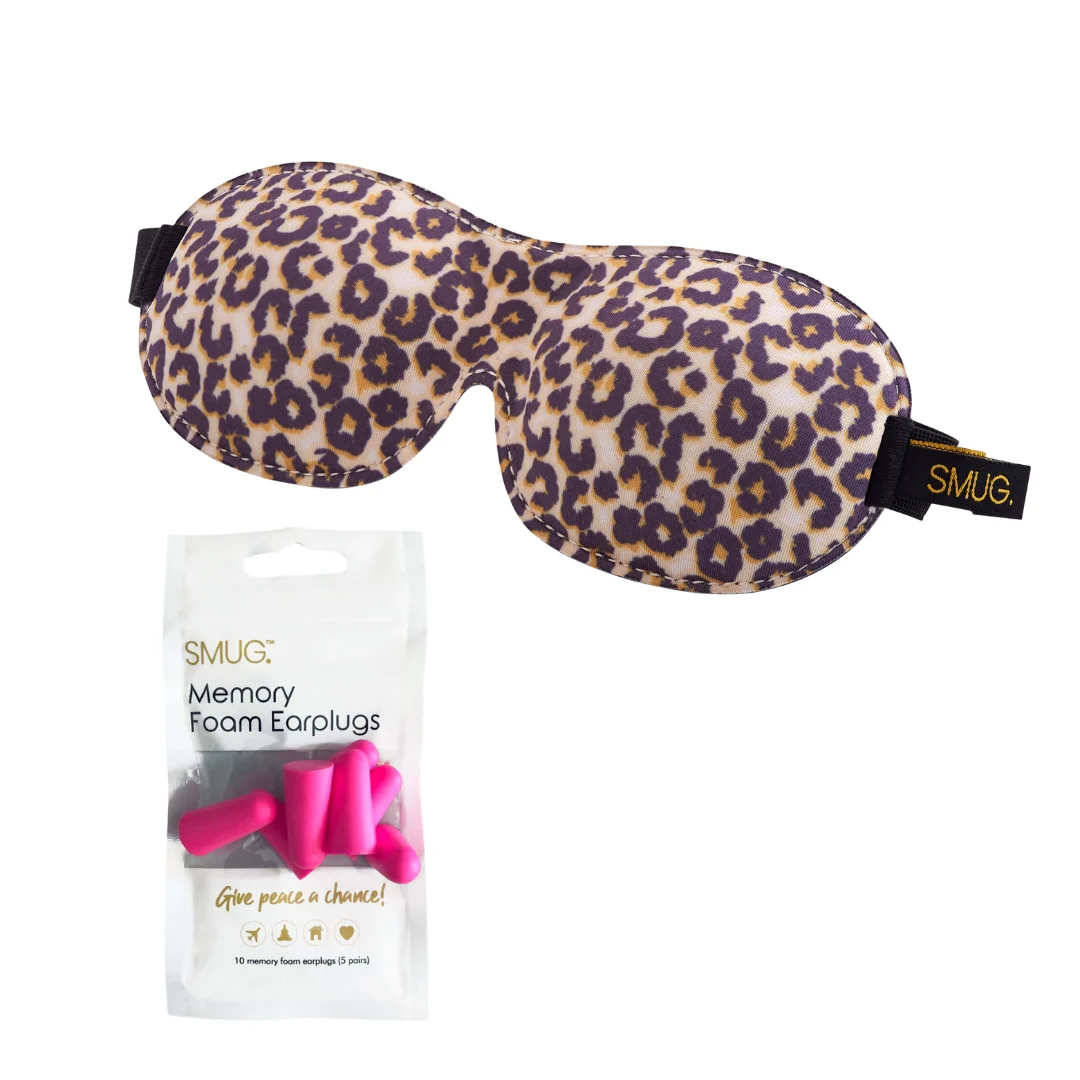 Contoured 3D Blackout Sleep Mask - Leopard Print - Image 7