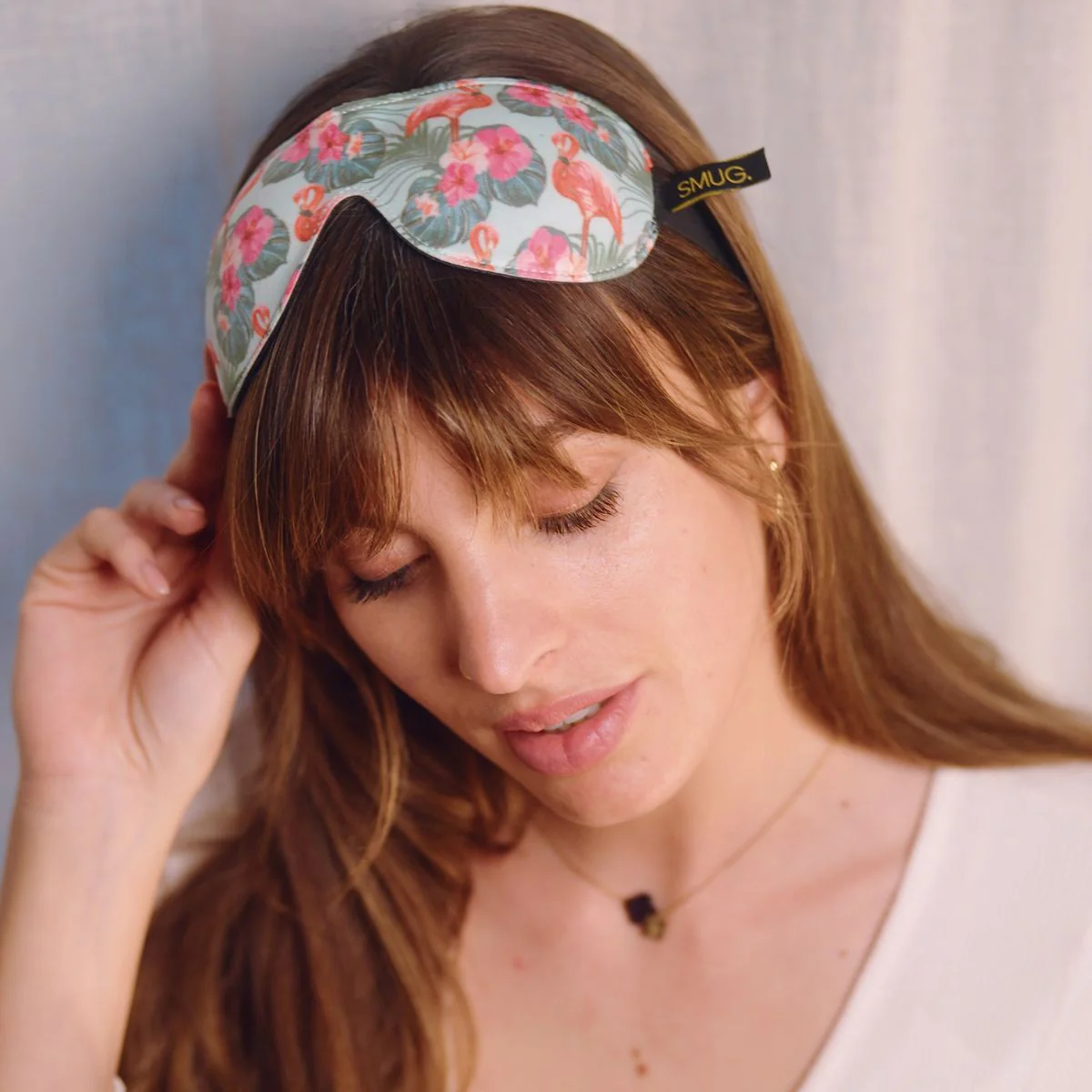Contoured 3D Blackout Sleep Mask - Flamingo Print - Image 3