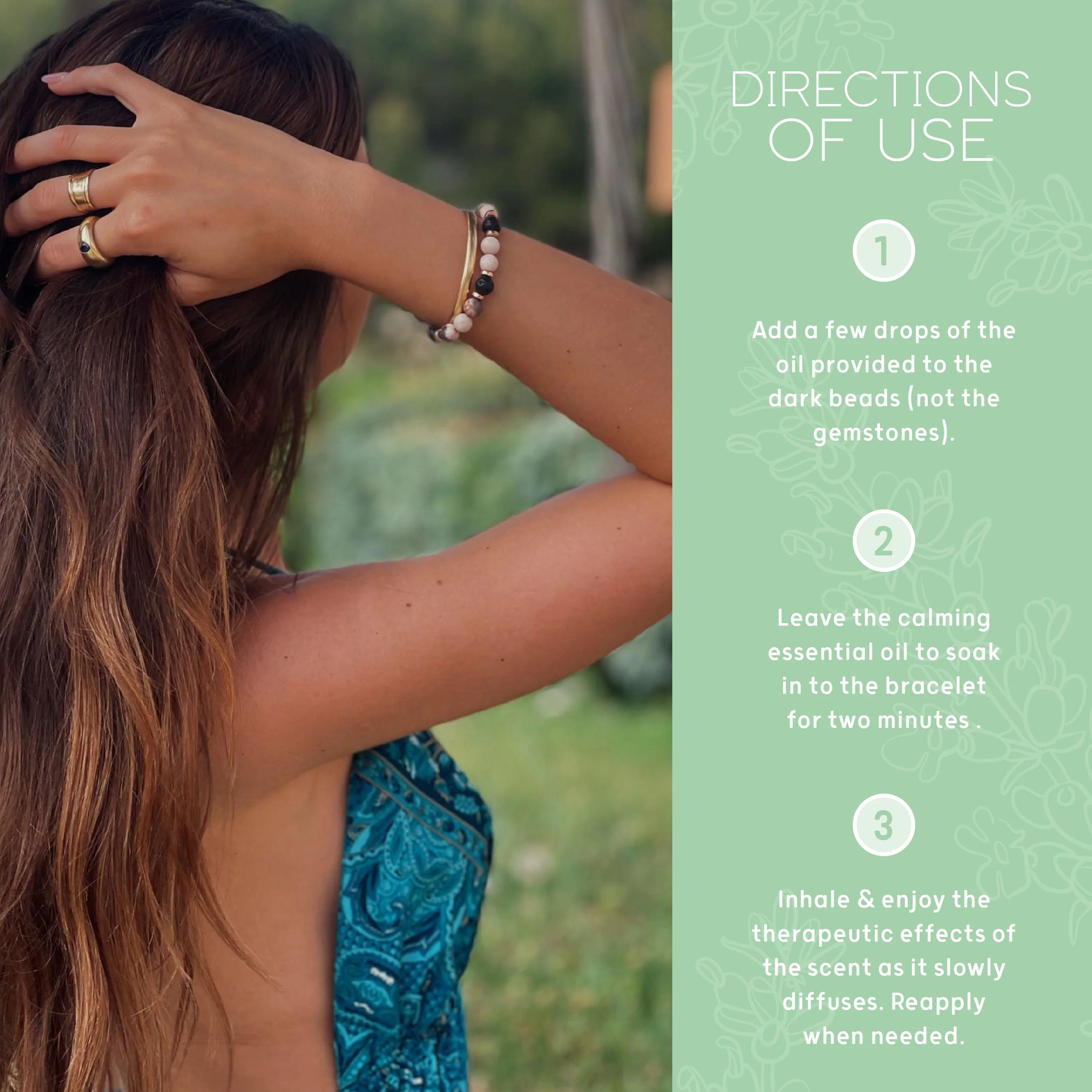 Lava Bead Aromatherapy Bracelet with Essential Oil - Balance - Image 7