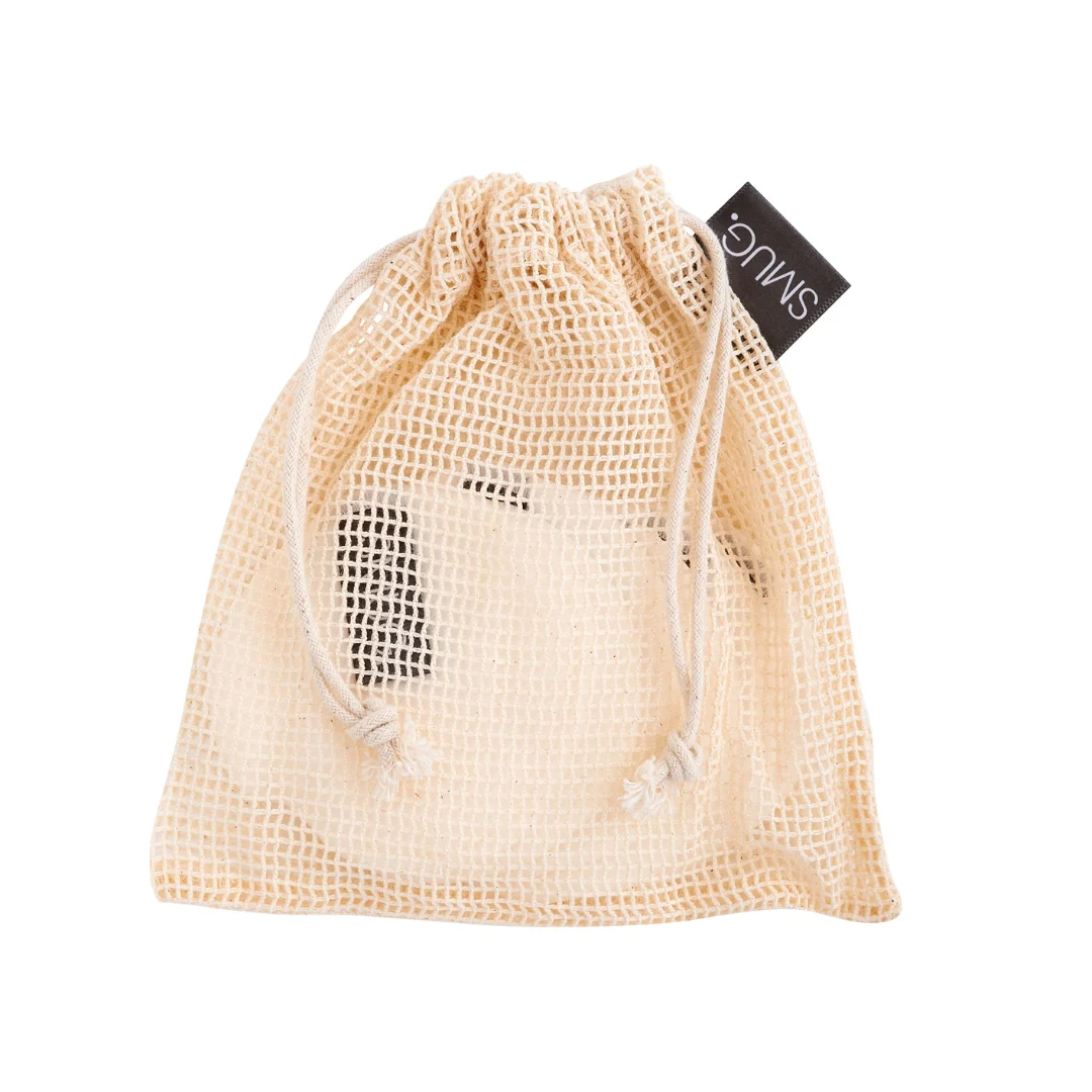 Reusable Bamboo Cotton Cleanse Pads with Mesh Wash Bag - Image 3