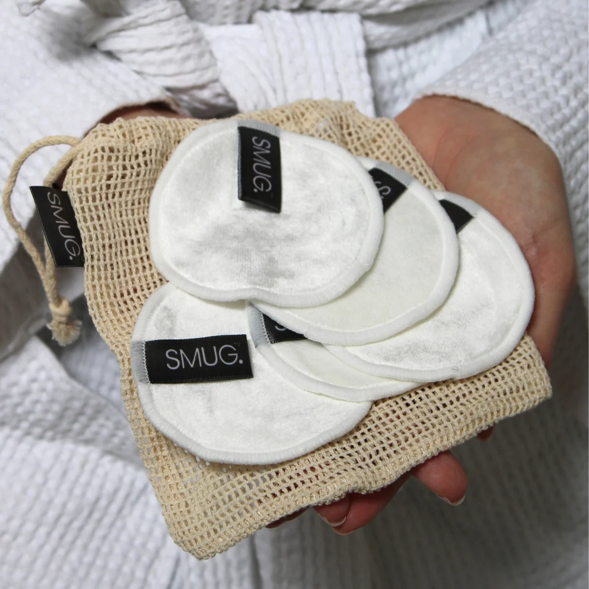 Reusable Bamboo Cotton Cleanse Pads with Mesh Wash Bag - Image 5