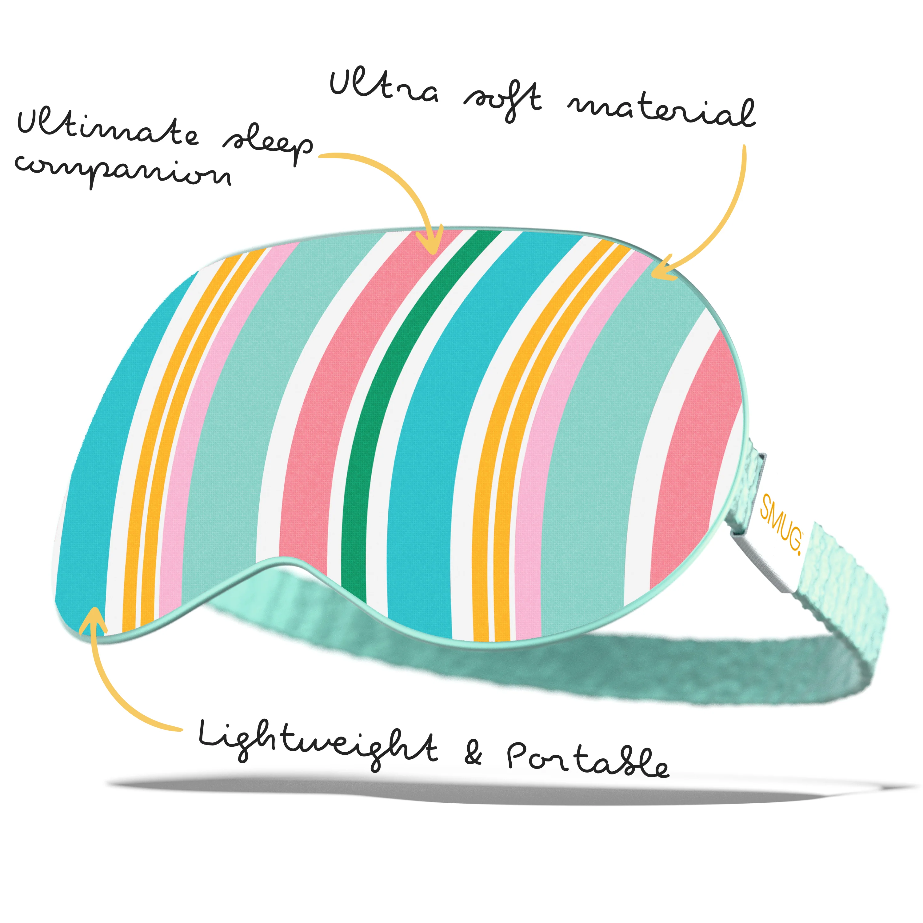 Satin Sleep Mask - Bold Stripe Print - Image 5