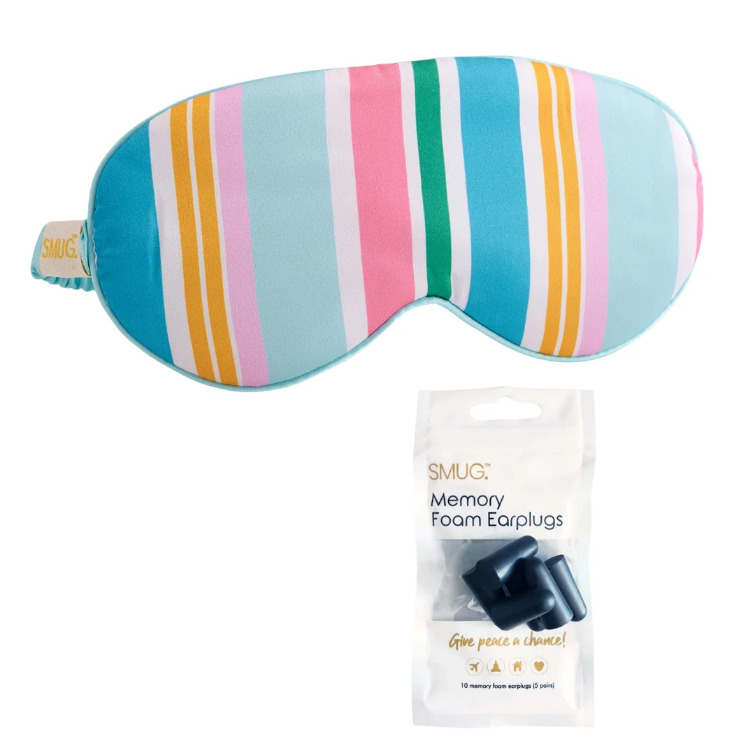 Satin Sleep Mask - Bold Stripe Print - Image 7