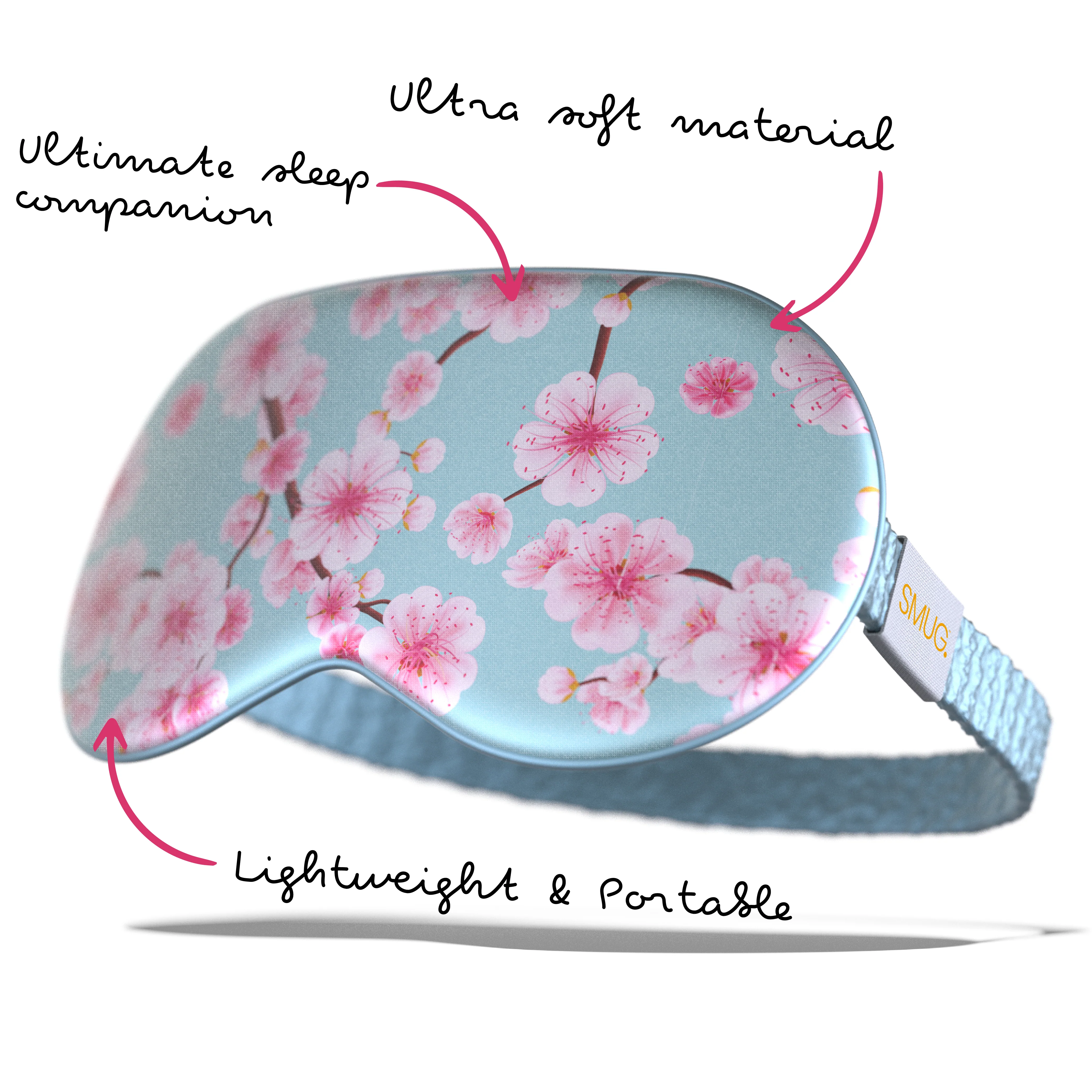 Satin Sleep Mask - Cherry Blossom Print - Image 5