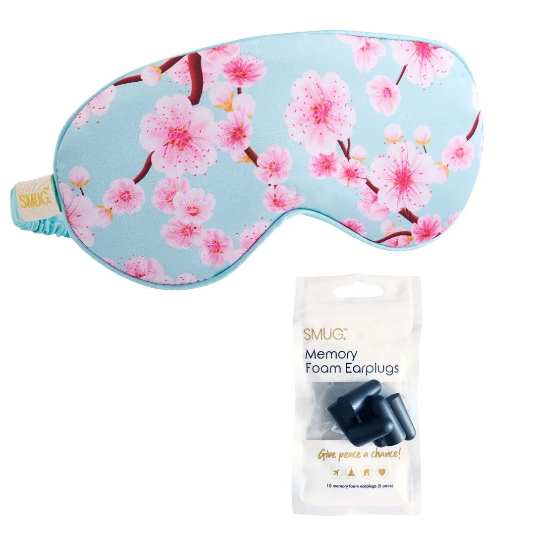 Satin Sleep Mask - Cherry Blossom Print - Image 7
