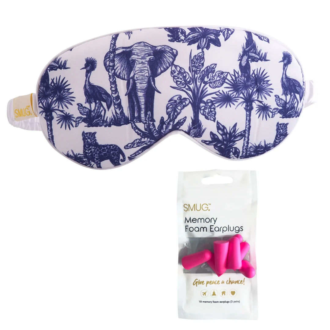 Satin Sleep Mask - Elephant Print - Image 5