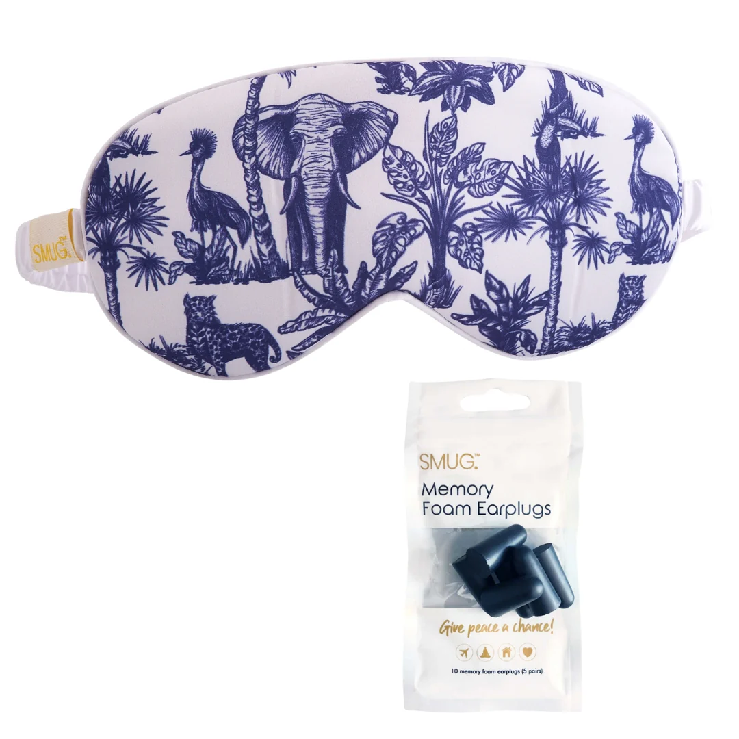 Satin Sleep Mask - Elephant Print - Image 6