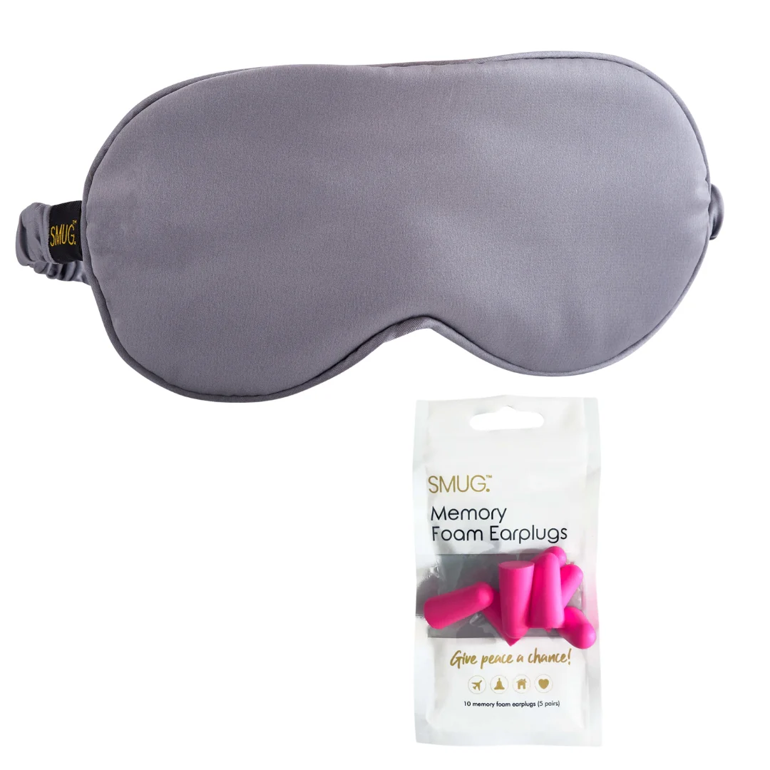 Satin Sleep Mask - Grey - Image 6