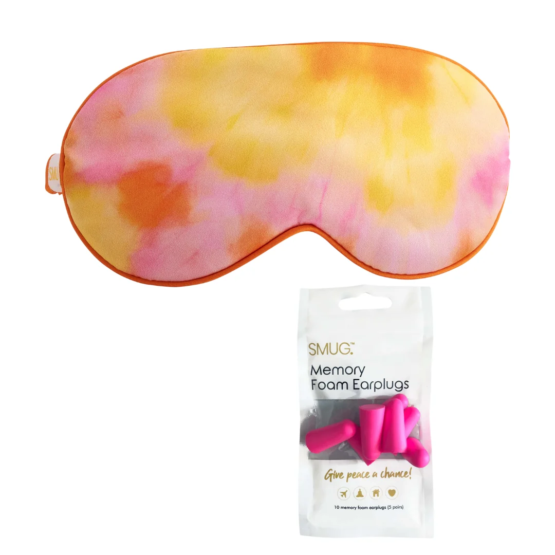 Satin Sleep Mask - Orange Tie Dye - Image 6
