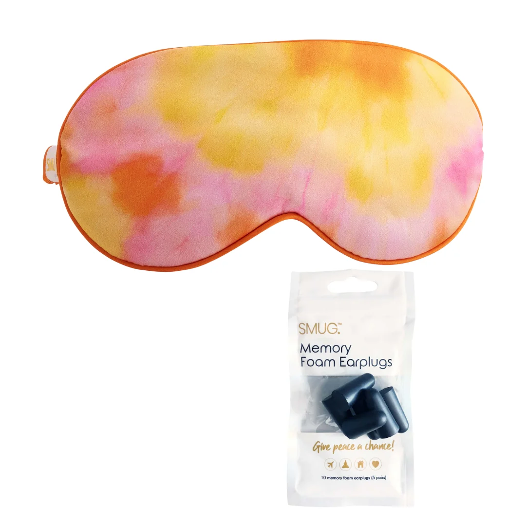 Satin Sleep Mask - Orange Tie Dye - Image 7