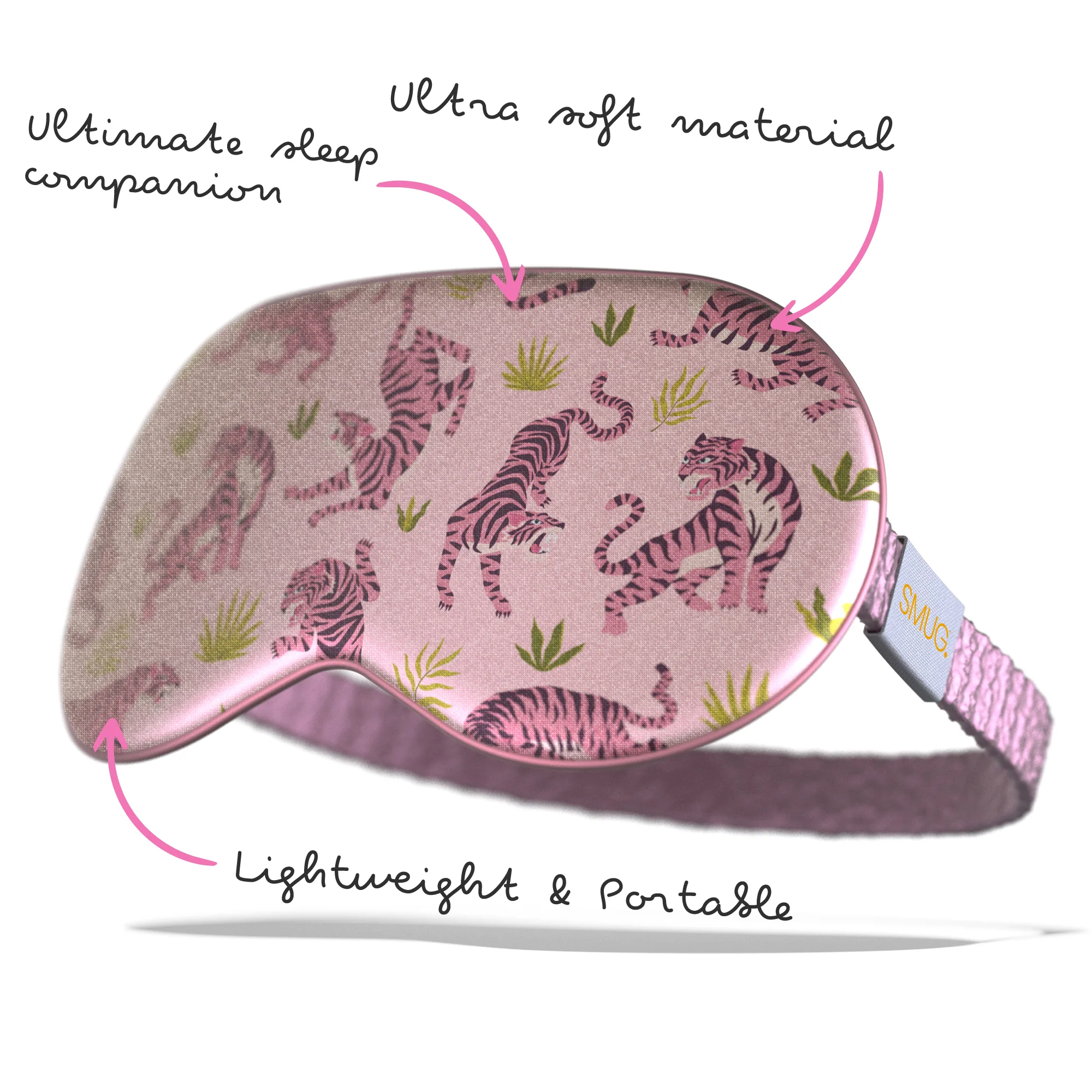 Satin Sleep Mask - Pink Tiger - Image 5