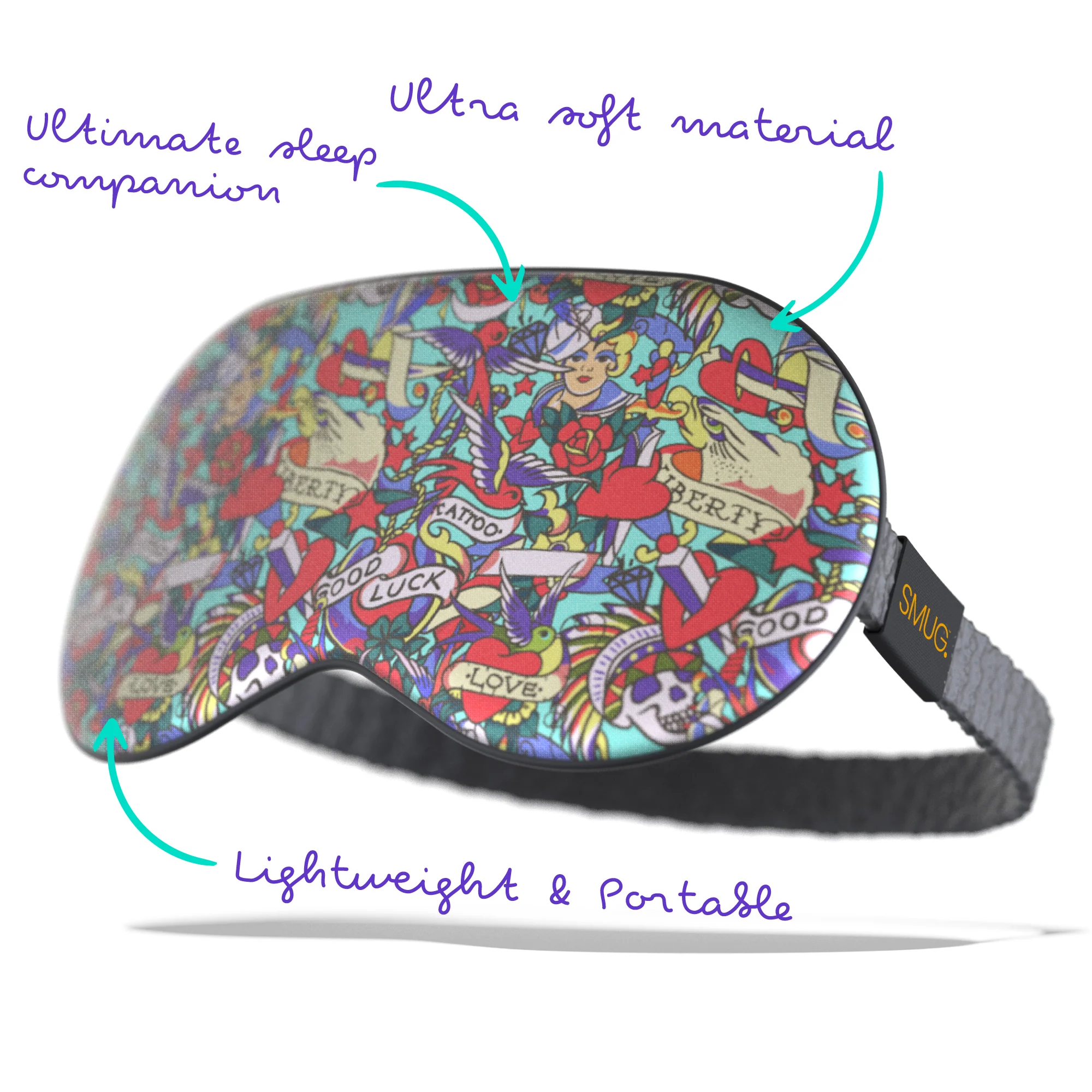Satin Sleep Mask - Tattoo Print - Image 5