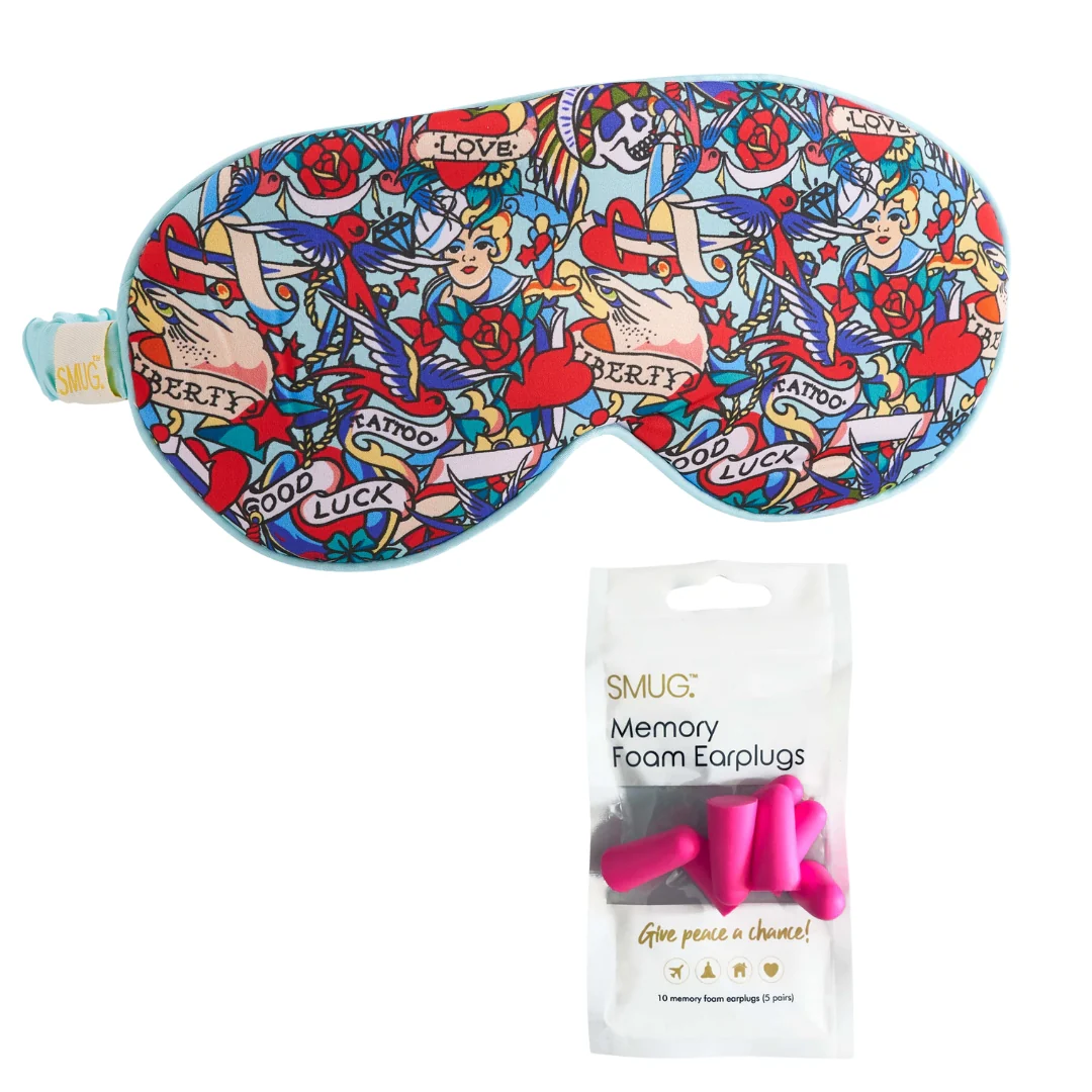Satin Sleep Mask - Tattoo Print - Image 6