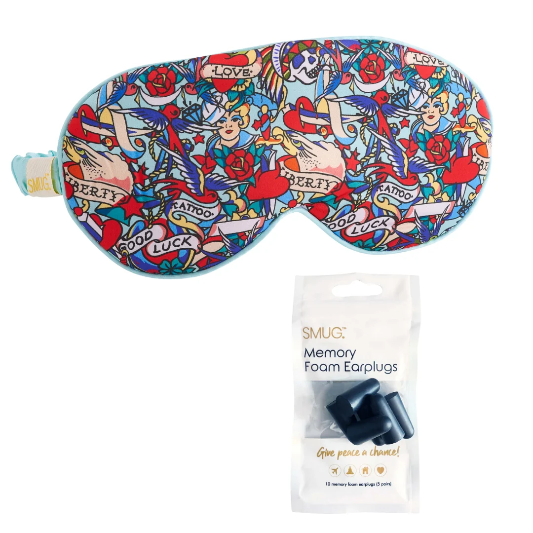 Satin Sleep Mask - Tattoo Print - Image 7