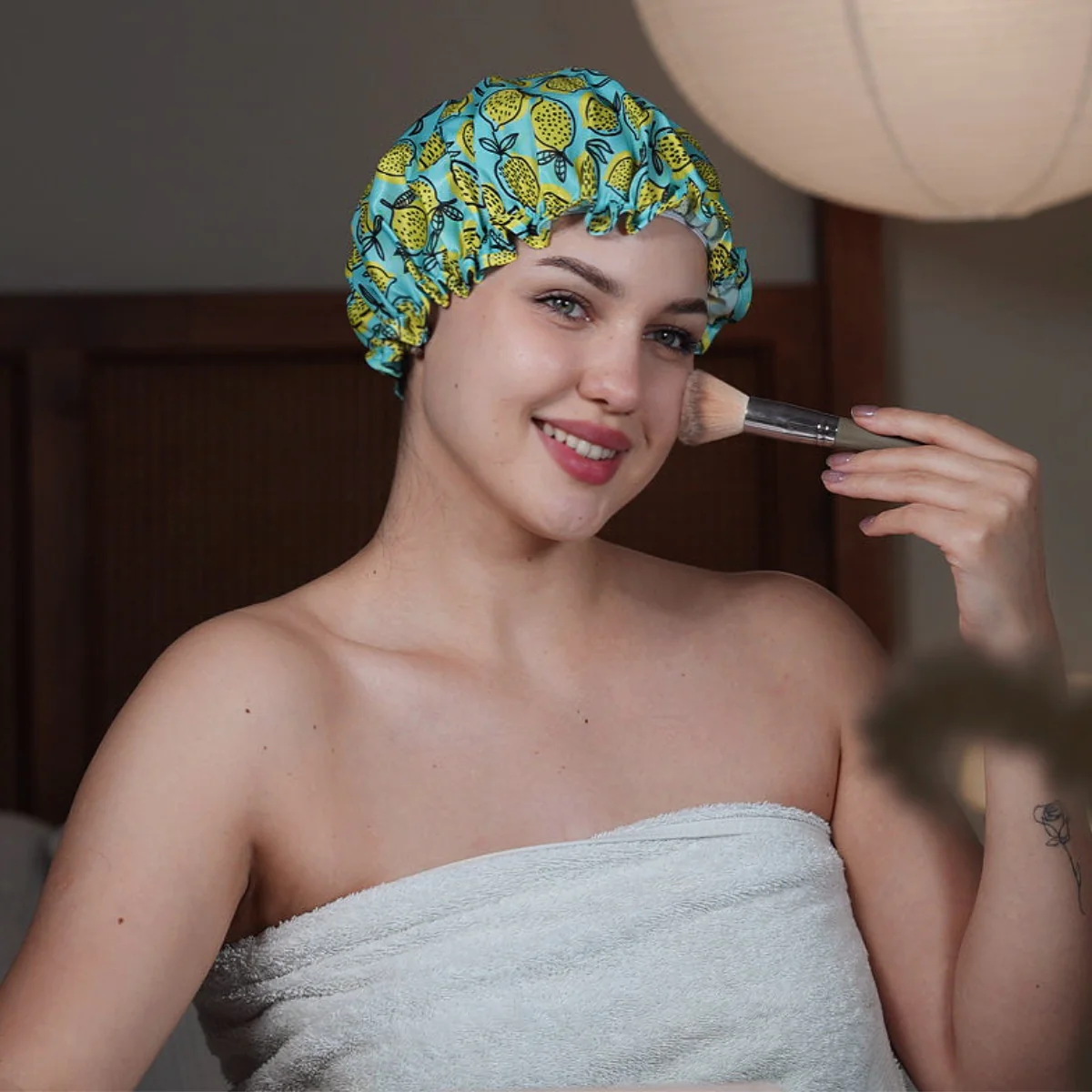 Shower Cap - Lemon Print - Image 3