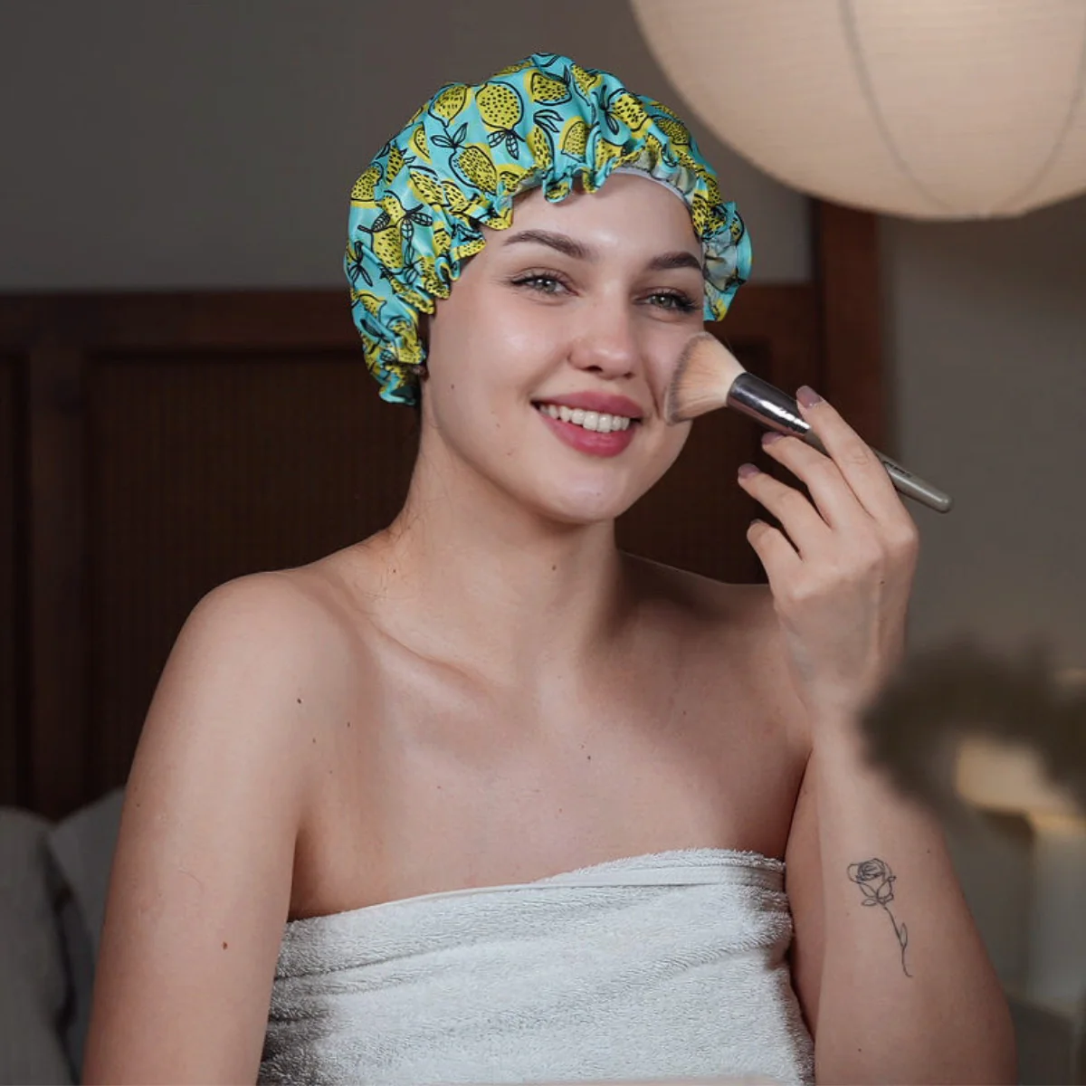 Shower Cap - Lemon Print - Image 4