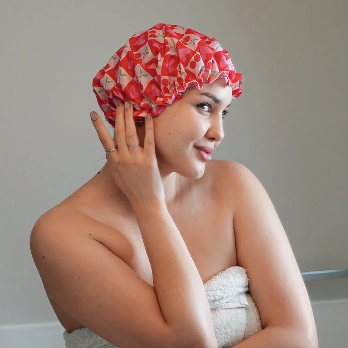 Shower Cap - Sweet Cherry Print - Image 3